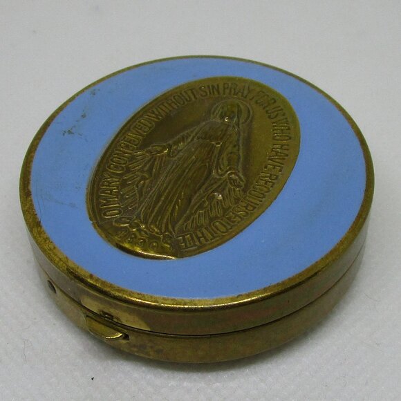 antique glass bead silver rosary - Picture 6 of 6